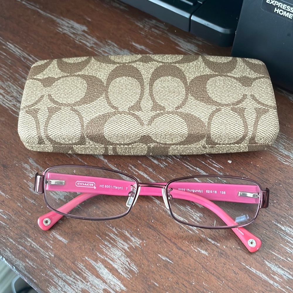 Coach HC5001 Taryn burgundy 9022 eyeglasses with coach signature C brown case - Picture 1 of 15